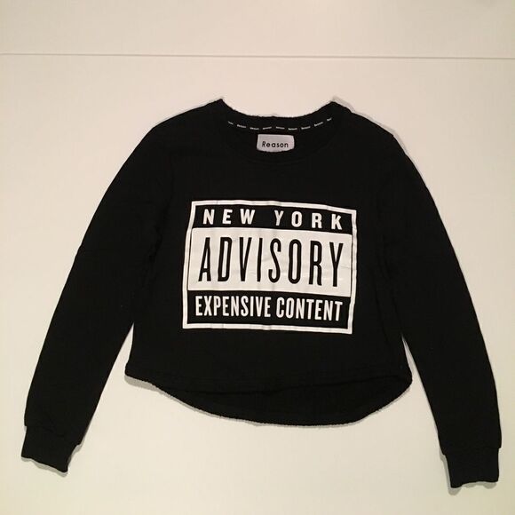 Reason O/S black graphic top Expensive Content - Picture 1 of 4